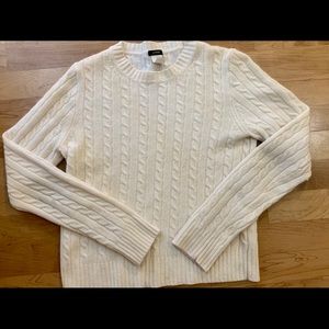 J.crew J CREW  cashmere cable sweater ivory sm med